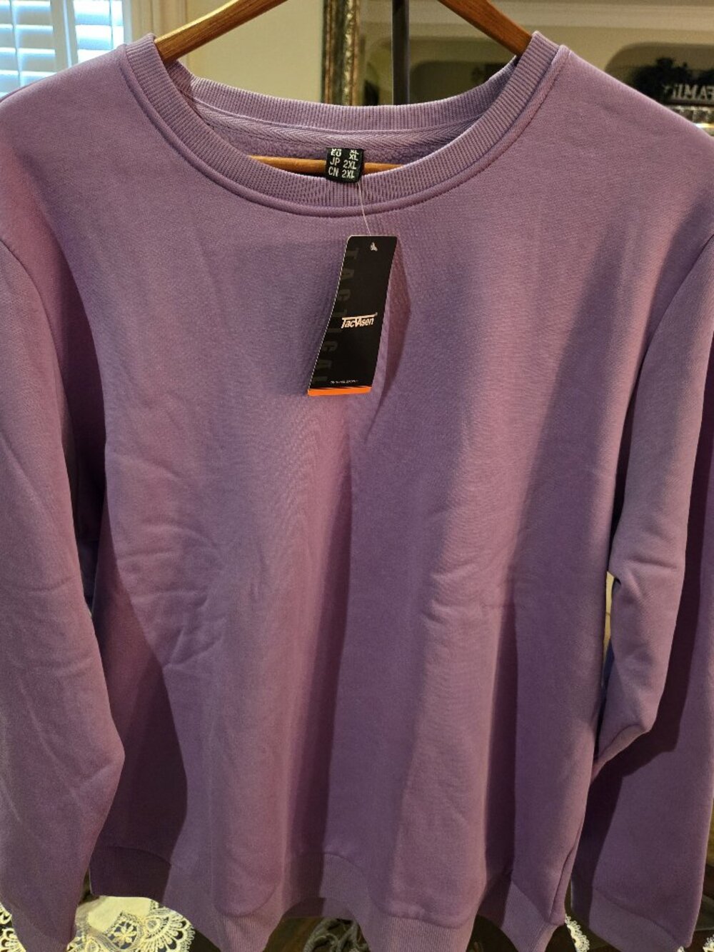 Tacvasen Women's Crewneck Sweatshirt Light Purple NWT CN 2x, JP 2X US XL